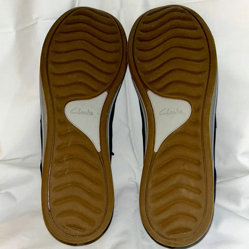 Cloudsteppers by Clark Breeze Glide Boots Size 9.5 Blue Comfort Zip Lace-Up EUC - Picture 4 of 5